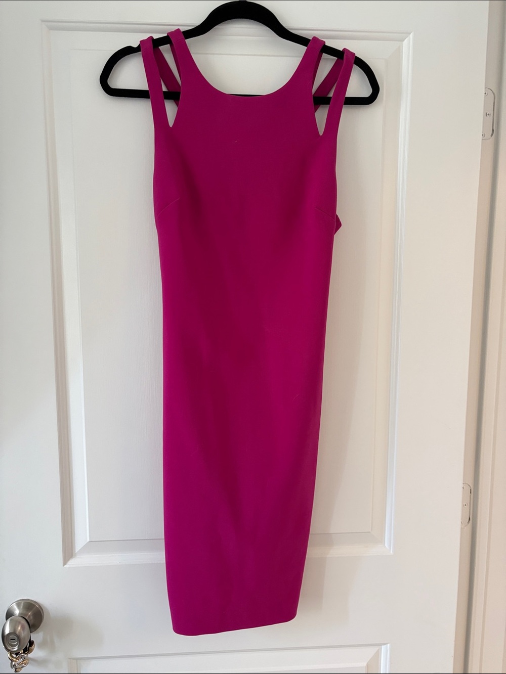 Preowned Likely Fuchsia Double-Strap Sheath Dress Size Xs